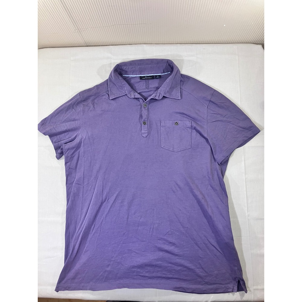 Marc Anthony Mens Purple Short Sleeve‎ Casual Polo Shirt With Pocket Size L